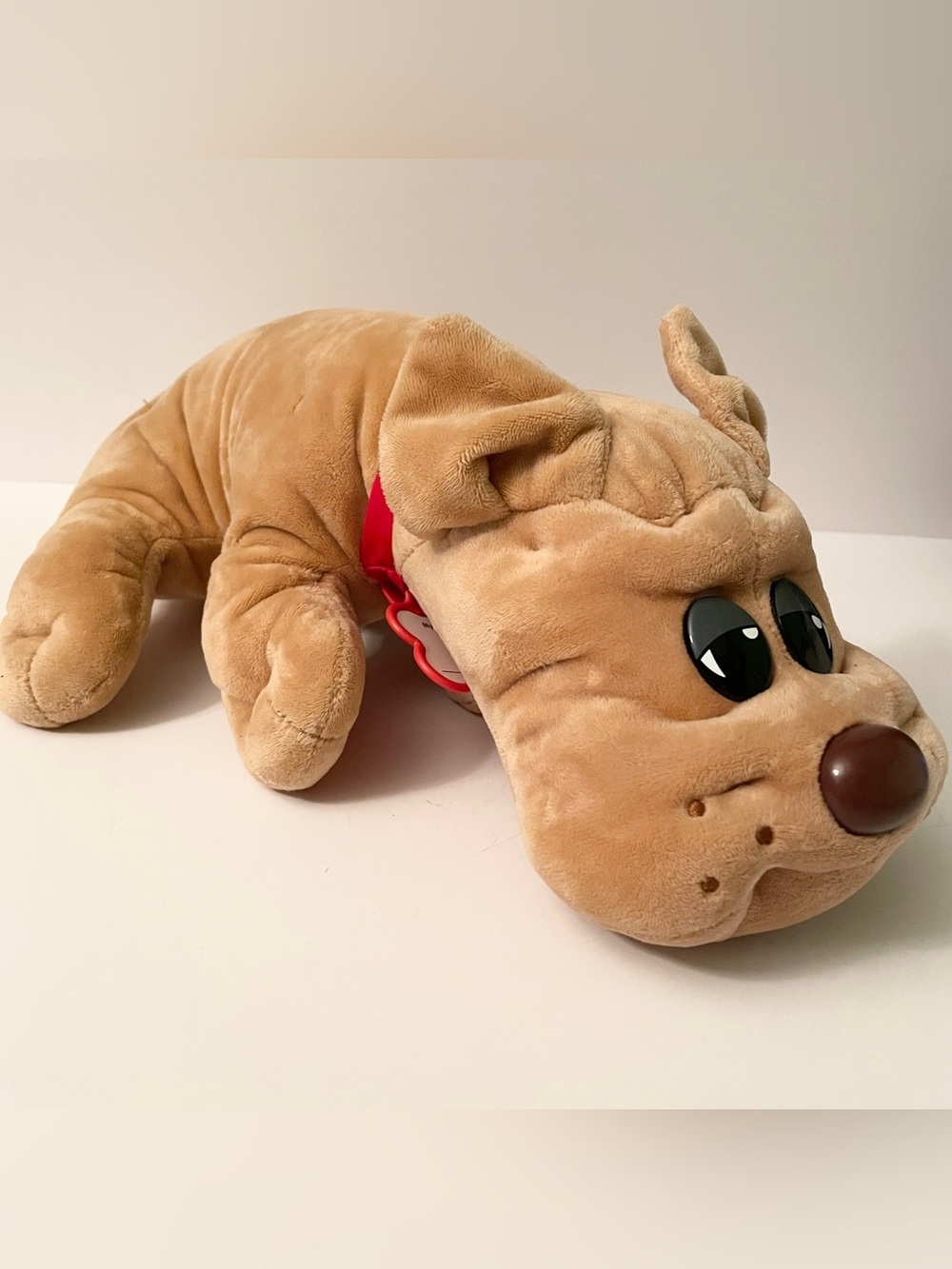 Pound Puppies Classic 17” Plush Tan Brown Dog Red Collar Basic Fun 2019⁠